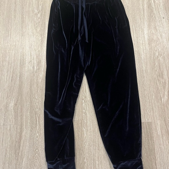 Fabletics women’s XS blue velour velvet jogger pants drawstring - Picture 1 of 3